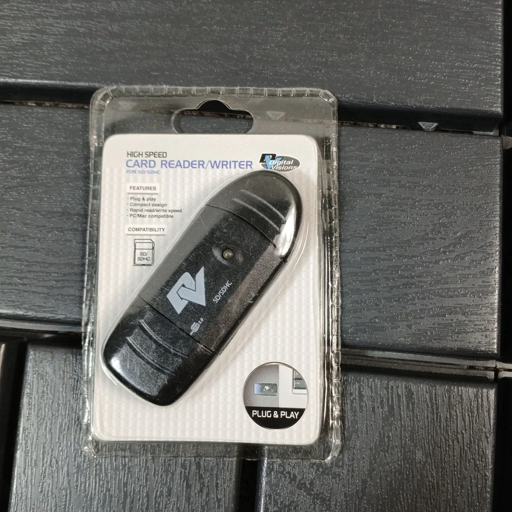Digital Visions Secure SD Card Reader Writer USB High‎ Speed For PC/Mac New ZA